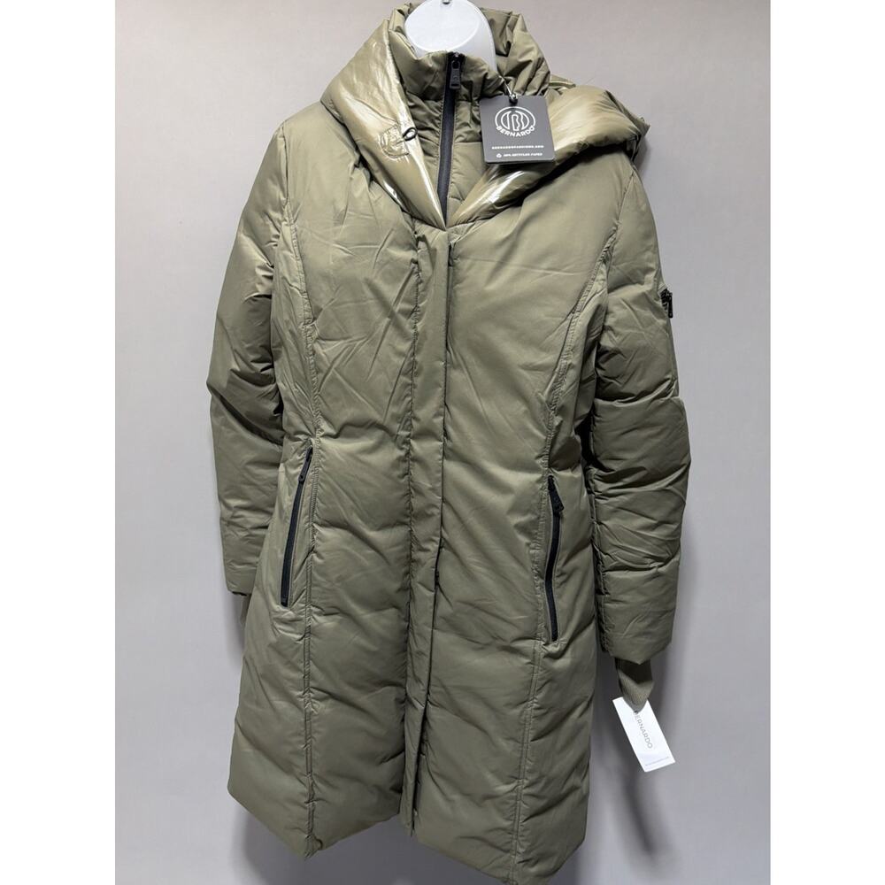NWT Bernardo Hooded Puffer Jacket Sz Large In Olive GreenBernardo Women Puffer